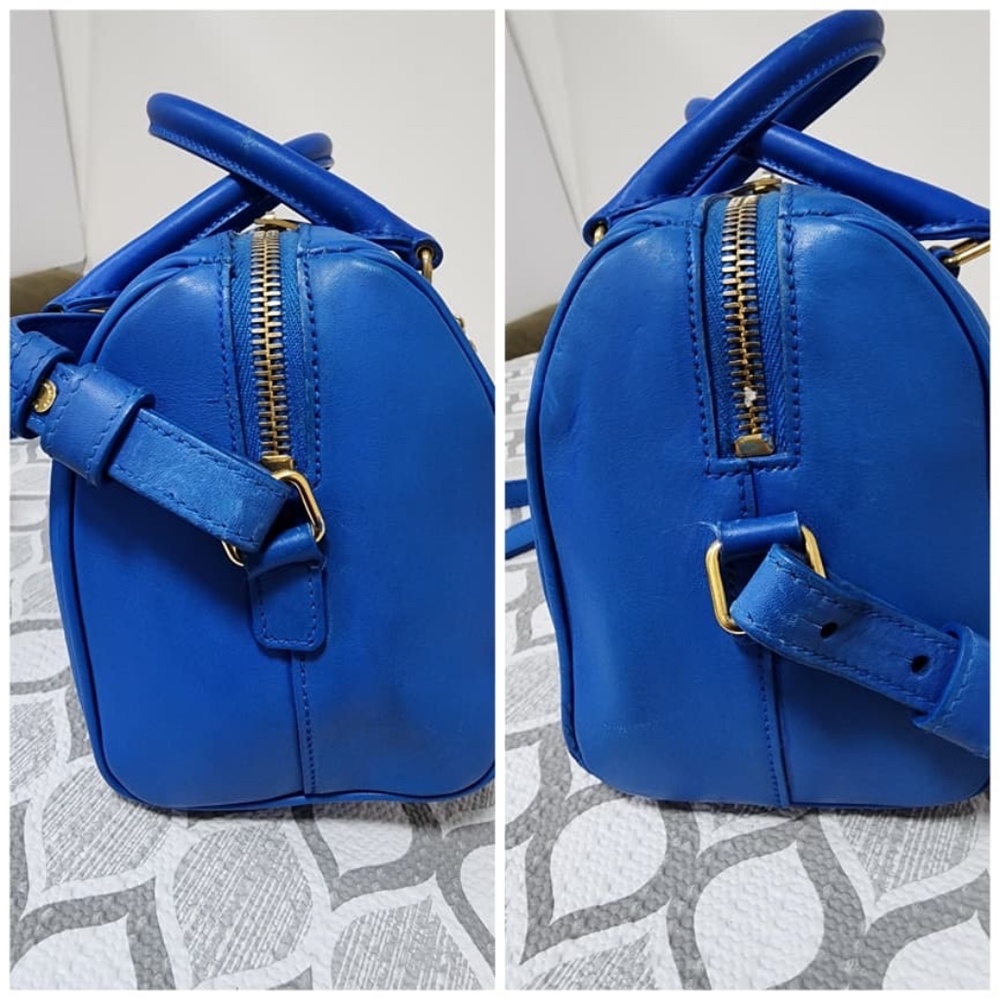 Authentic Saint Laurent Classic Duffle 6 Satchel Bag Blue - Picture 8 of 16